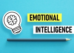 Emotional intelligence at work is shown using a text